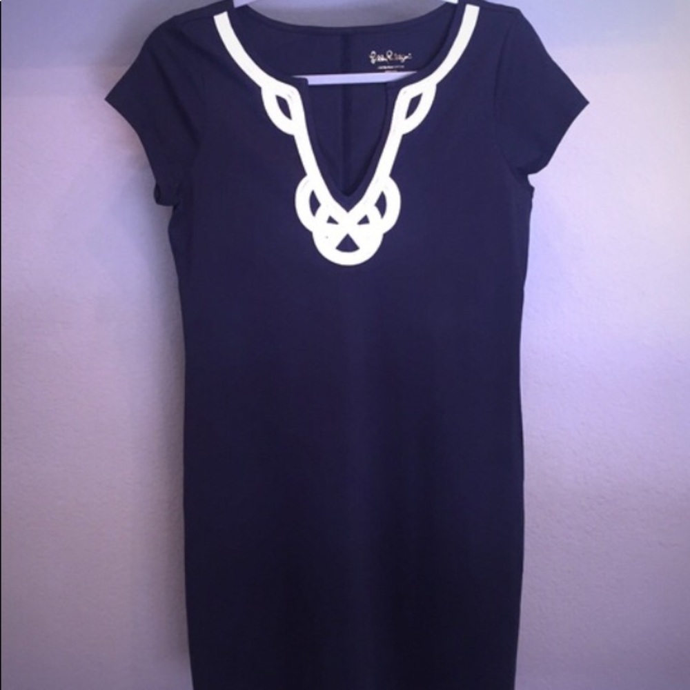 Lilly Pulitzer Brewster Dress Navy EUC